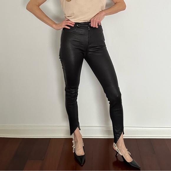 IRO leather pants leggings size 4 - Picture 3 of 7